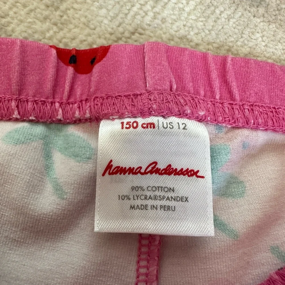 Hanna Andersson Bundle- Three Pairs of Leggings Strawberry, Stars, Dots Sz 12